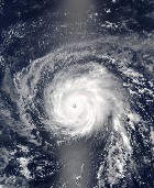 a satellite view of a hurricane