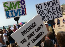 Beach protest